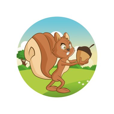 Hayvan tasarımı. çizgi film simgesi. Renkli resimde