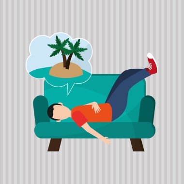 Dinlenme, düzenlenebilir vecctor illüstrasyon tasarımı