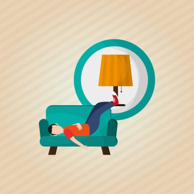 Dinlenme, düzenlenebilir vecctor illüstrasyon tasarımı