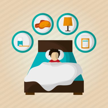 Dinlenme, düzenlenebilir vecctor illüstrasyon tasarımı