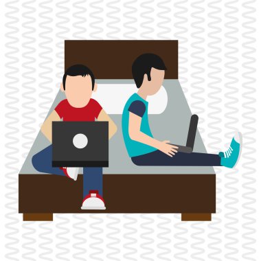 Dinlenme, düzenlenebilir vecctor illüstrasyon tasarımı