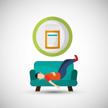 Dinlenme, düzenlenebilir vecctor illüstrasyon tasarımı