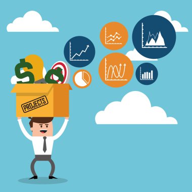 İş adamları tasarım karikatür