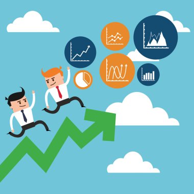 İş adamları tasarım karikatür