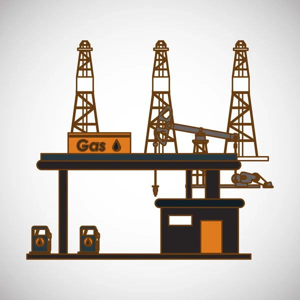 Проектирование нефтяной промышленности — стоковый вектор