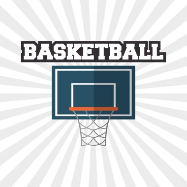 Basketbol simgesi tasarım, vektör çizim