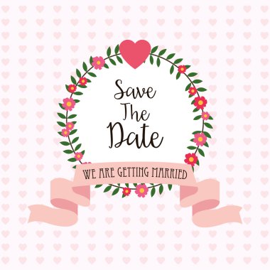 Evli tasarım. Düğün simgesi. Renkli resimde, vektör