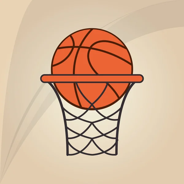 Conception icône de basket-ball, illustration vectorielle — Image vectorielle