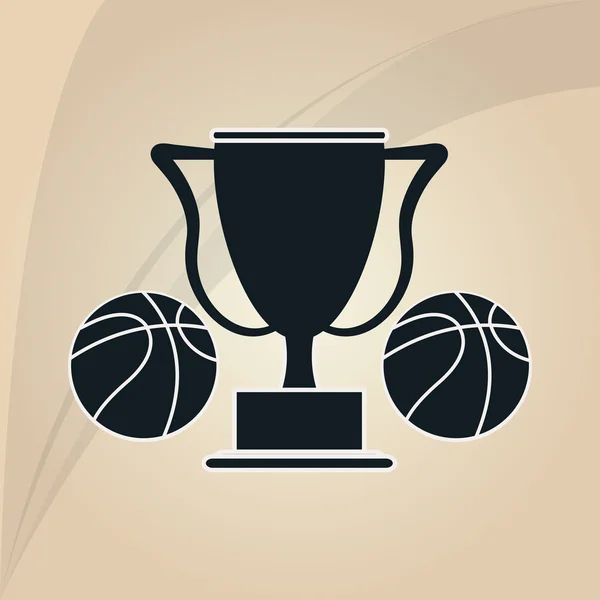 Diseño del icono del baloncesto, ilustración vectorial — Vector de stock