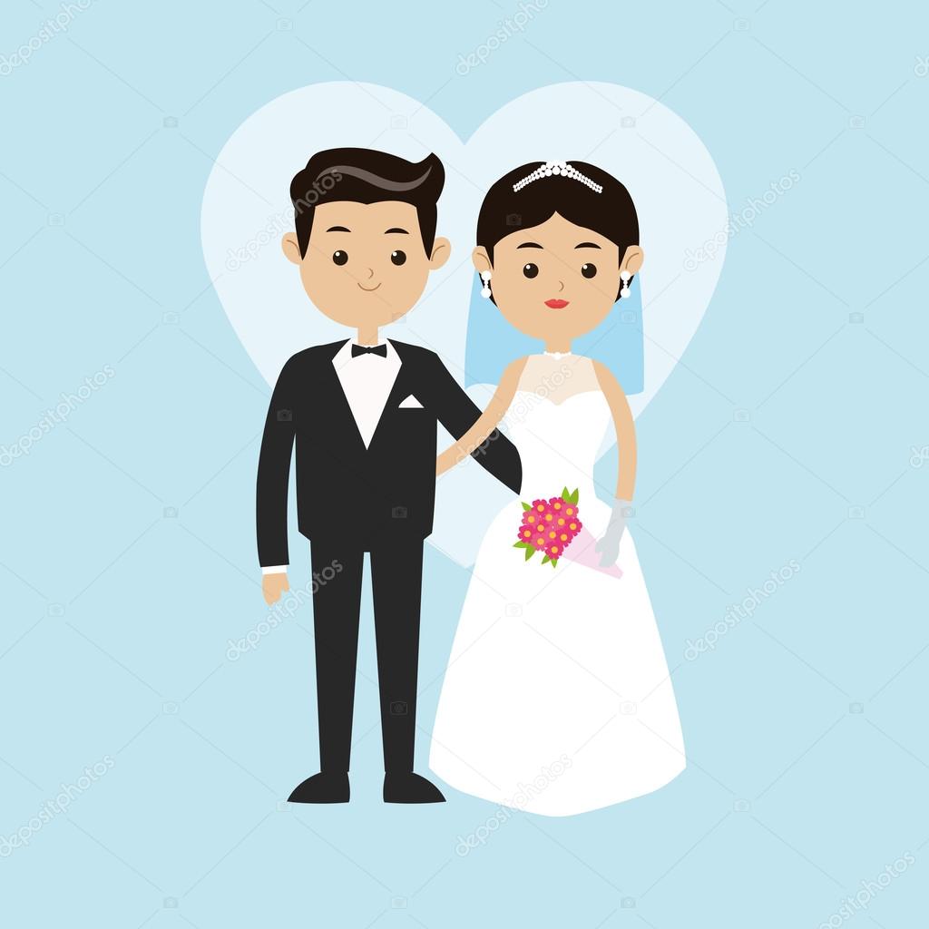 Diseño de casados. Icono de boda. Ilustración colorida, vector Vector de  stock por ©jemastock 111424048, image size:1024x1024