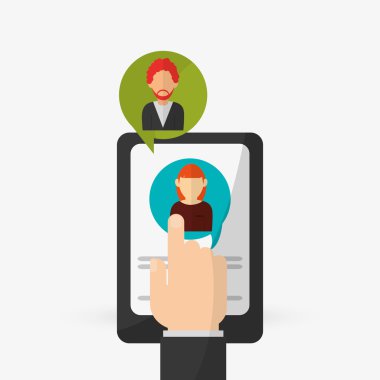 Smartphone tasarım. Ortam simgesi. Düz illüstrasyon