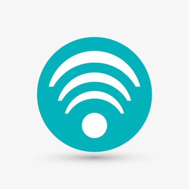 WiFi tasarım. Ortam simgesi. Düz illüstrasyon