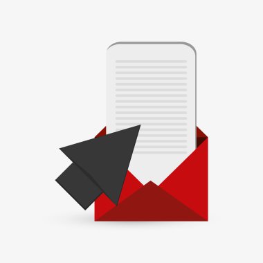 İletişim tasarımı. Ortam simgesi. Düz illüstrasyon