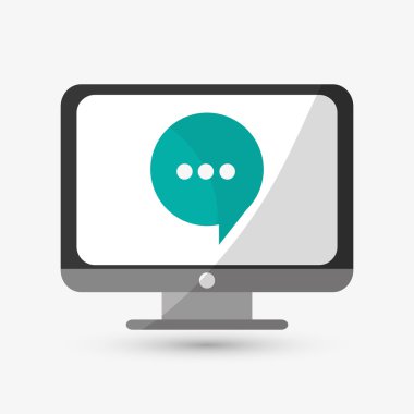 İletişim tasarımı. Ortam simgesi. Düz illüstrasyon