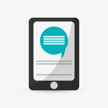 Smartphone tasarım. Ortam simgesi. Düz illüstrasyon