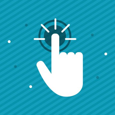 İletişim tasarımı. İmleç simgesi. Renkli resimde, vektör