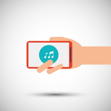 İletişim tasarımı. akıllı telefon simgesi. Renkli resimde, vektör