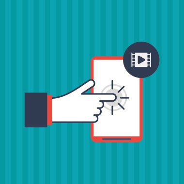 İletişim tasarımı. İmleç simgesi. Renkli resimde, vektör