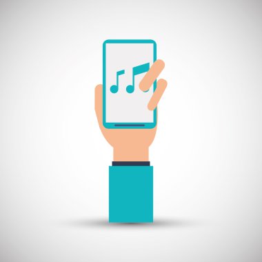 İletişim tasarımı. akıllı telefon simgesi. Renkli resimde, vektör