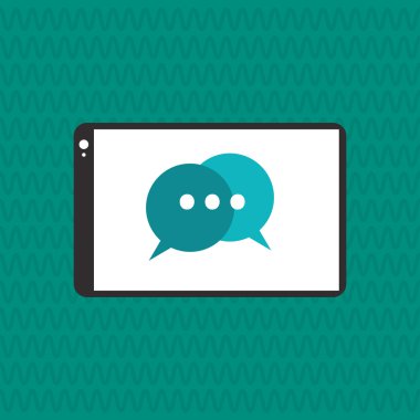 teknoloji tasarım. Tablet simgesi. Renkli resimde, vektör