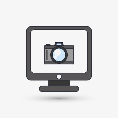 Dijital pazarlama tasarım. Internet kavramı. Strateji simgesi