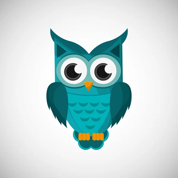 Animal design. owl icon. Isolated illustration , vector — Stock Vector