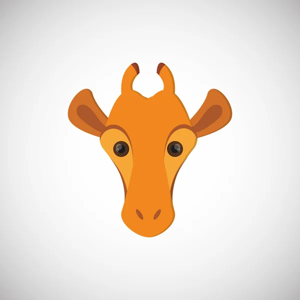 Diseño animal. icono de la jirafa. Ilustración aislada, vector — Vector de stock