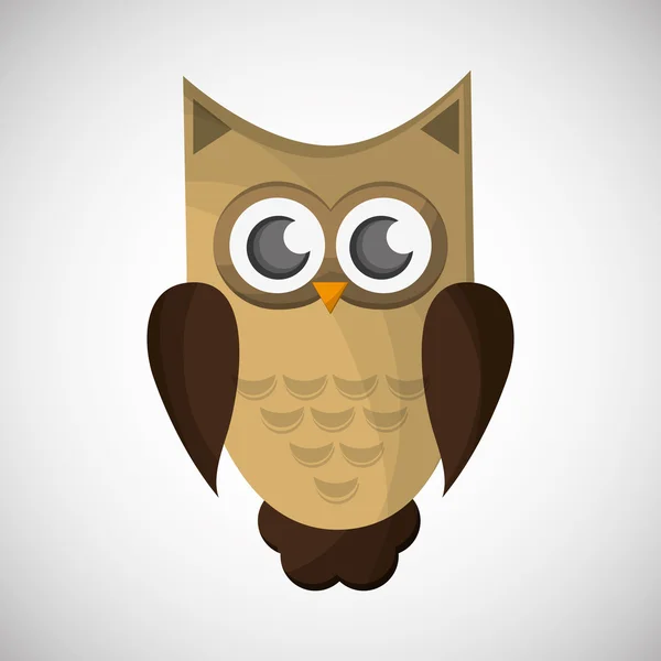 Animal design. owl icon. Isolated illustration , vector — Stock Vector