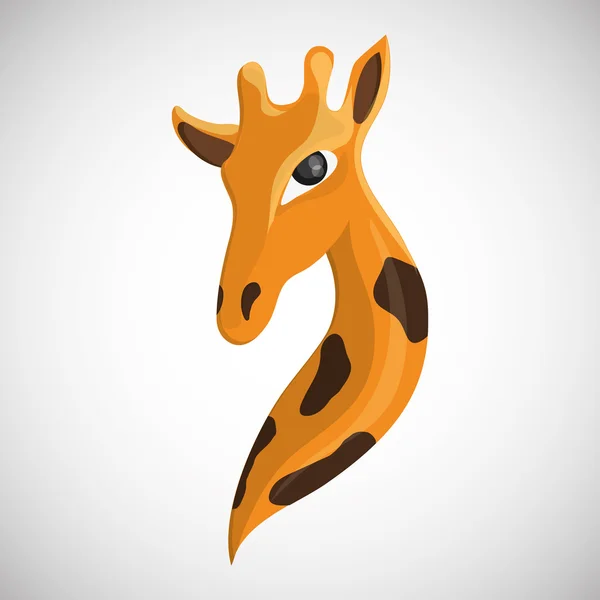 Diseño animal. icono de la jirafa. Ilustración aislada, vector — Archivo Imágenes Vectoriales