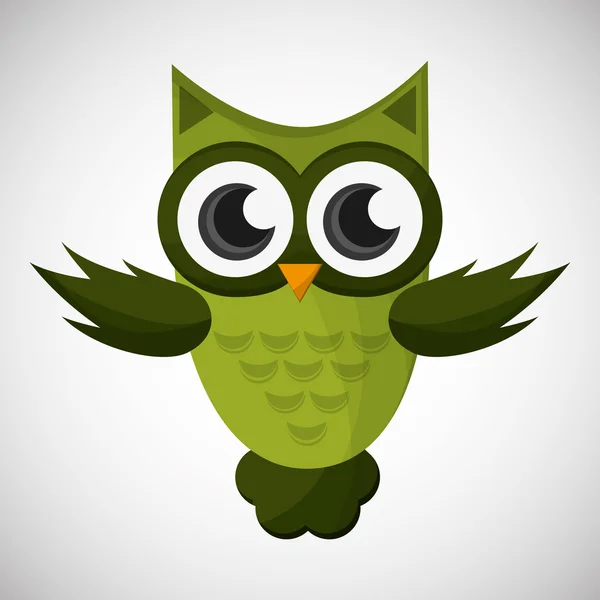 Animal design. owl icon. Isolated illustration , vector — Stock Vector