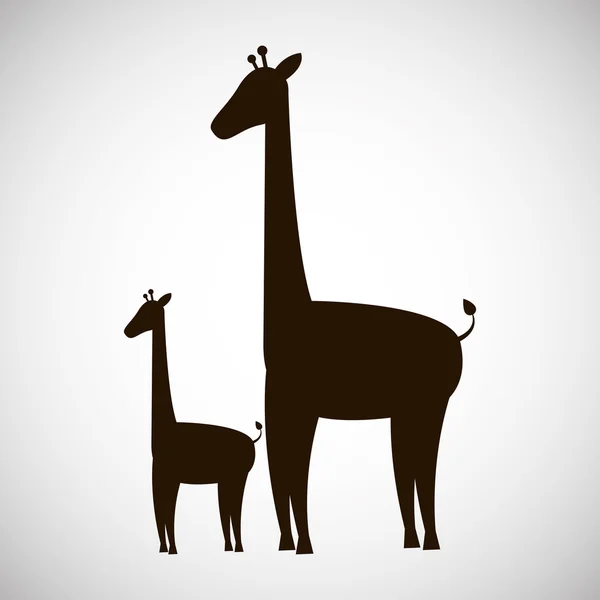 Disegno animale. icona della giraffa. Illustrazione isolata, vettore — Vettoriale Stock