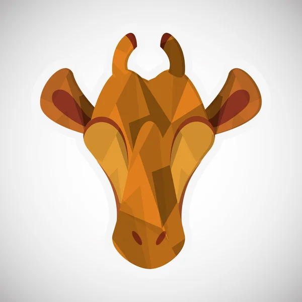 Дизайн животных. икона жирафа. Изолированная иллюстрация, вектор — стоковый вектор