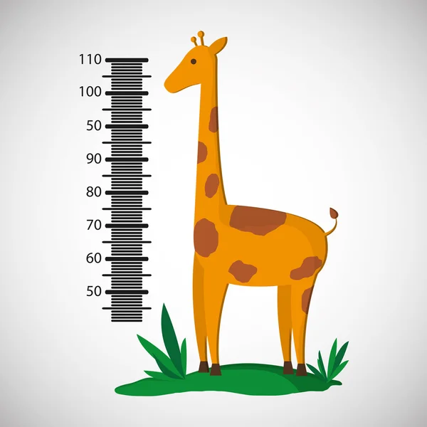 Animal design. giraffe icon. Isolated illustration , vector — Stock Vector