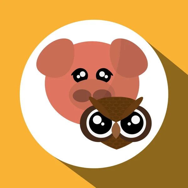 Animal face design. cartoon icon. vector illustration — Stock Vector