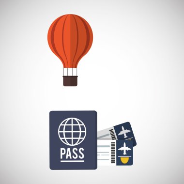 Tasarım seyahat. Tatil kavramı. Renkli resimde, vektör