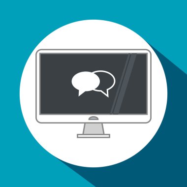 Merkezi tasarım ara. Müşteri Servisi simgesini. Düz illüstrasyon