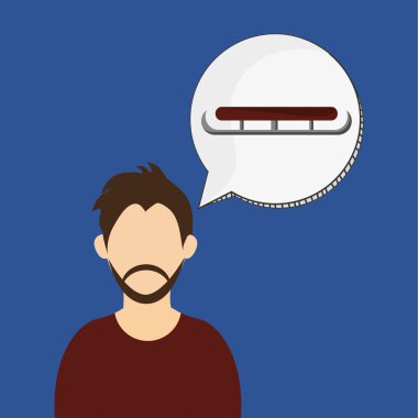 Kış tasarım. Spor idolü. Renkli resimde