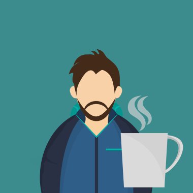 Kış tasarım. Spor idolü. Renkli resimde, vektör