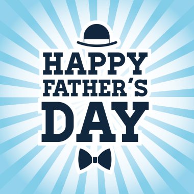 Happy Fathers day design. vintage icon. Colorful illustration