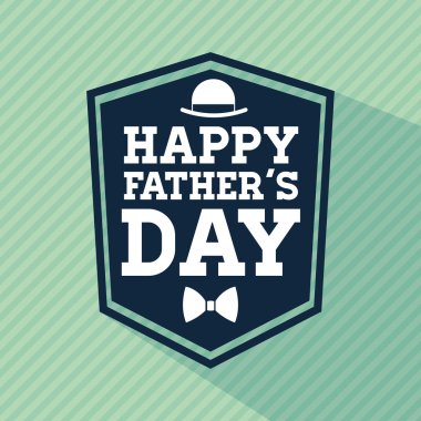 Happy Fathers day design. vintage icon. Colorful illustration
