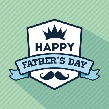 Happy Fathers day design. vintage icon. Colorful illustration