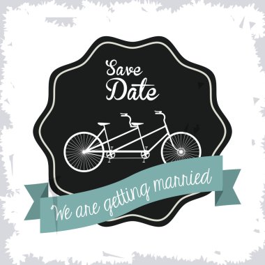 Evli tasarım. Düğün simgesi. Düz illüstrasyon