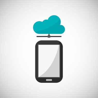 Teknoloji tasarım. ortam simgesi. Renkli resimde, vektör