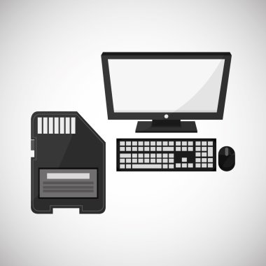 Teknoloji tasarım. ortam simgesi. Renkli resimde, vektör