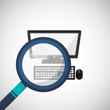 Teknoloji tasarım. ortam simgesi. Renkli resimde, vektör