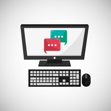 Teknoloji tasarım. ortam simgesi. Renkli resimde, vektör