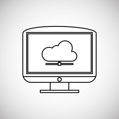 Teknoloji tasarım. ortam simgesi. Renkli resimde, vektör