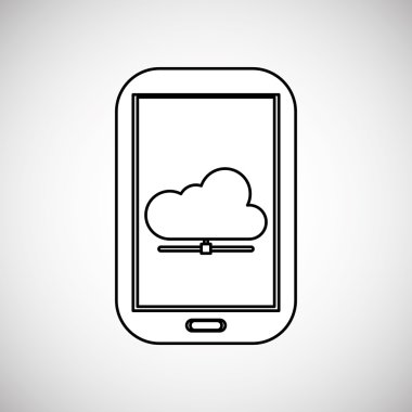 Teknoloji tasarım. ortam simgesi. Renkli resimde, vektör