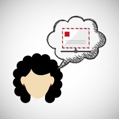 Teknoloji tasarım. ortam simgesi. Renkli resimde, vektör