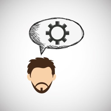 Teknoloji tasarım. ortam simgesi. Renkli resimde, vektör